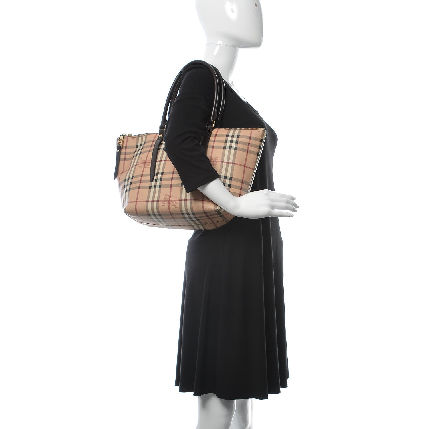 Burberry Haymarket Check Small Salisbury Tote Chocolate 2 of 9