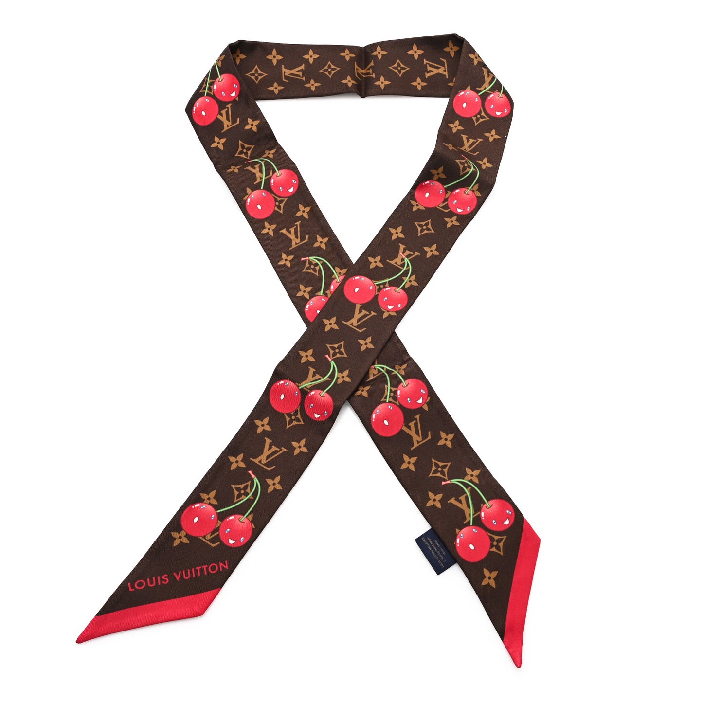 LV X TM Silk Monogram Cerises Bandeau Brown