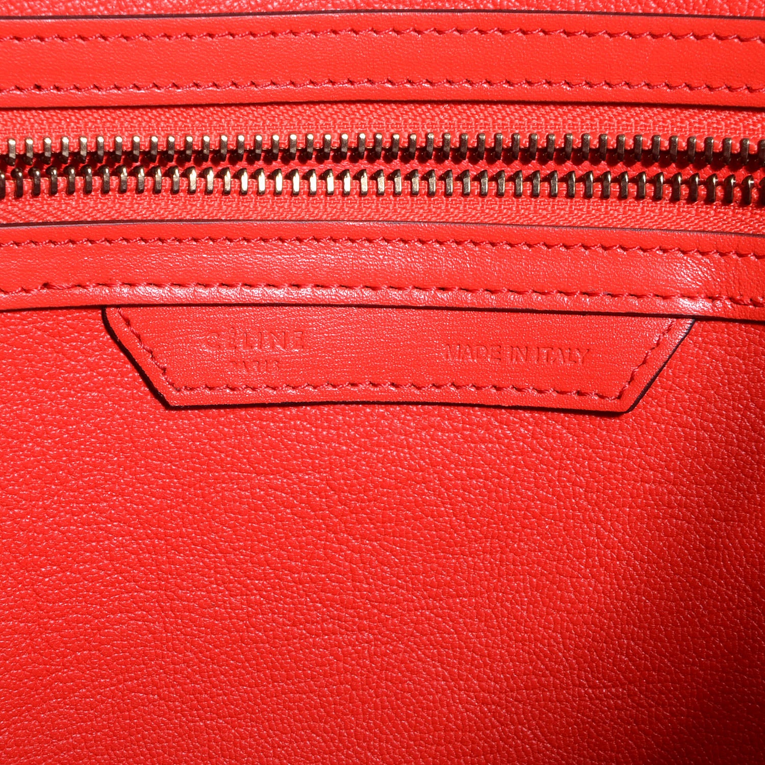 Celine Palmelato Leather Mini Luggage Bag Vermillion 8 of 9