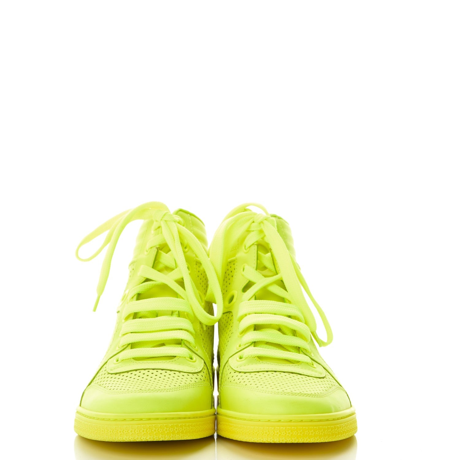 Gucci Calfskin Coda High Top Sneakers 39 Giallo Fluo 2 of 10
