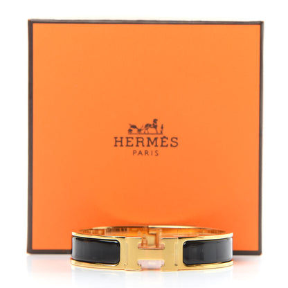 Hermes Enamel Narrow Clic Clac H Bracelet PM Black 6 of 6