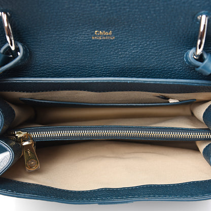 Chloe Grained Calfskin Medium Aby Day Shoulder Bag Navy Ink 4 of 13