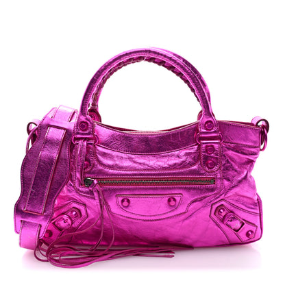 Balenciaga Metallic Chevre Classic Hardware First Magenta 1 of 10