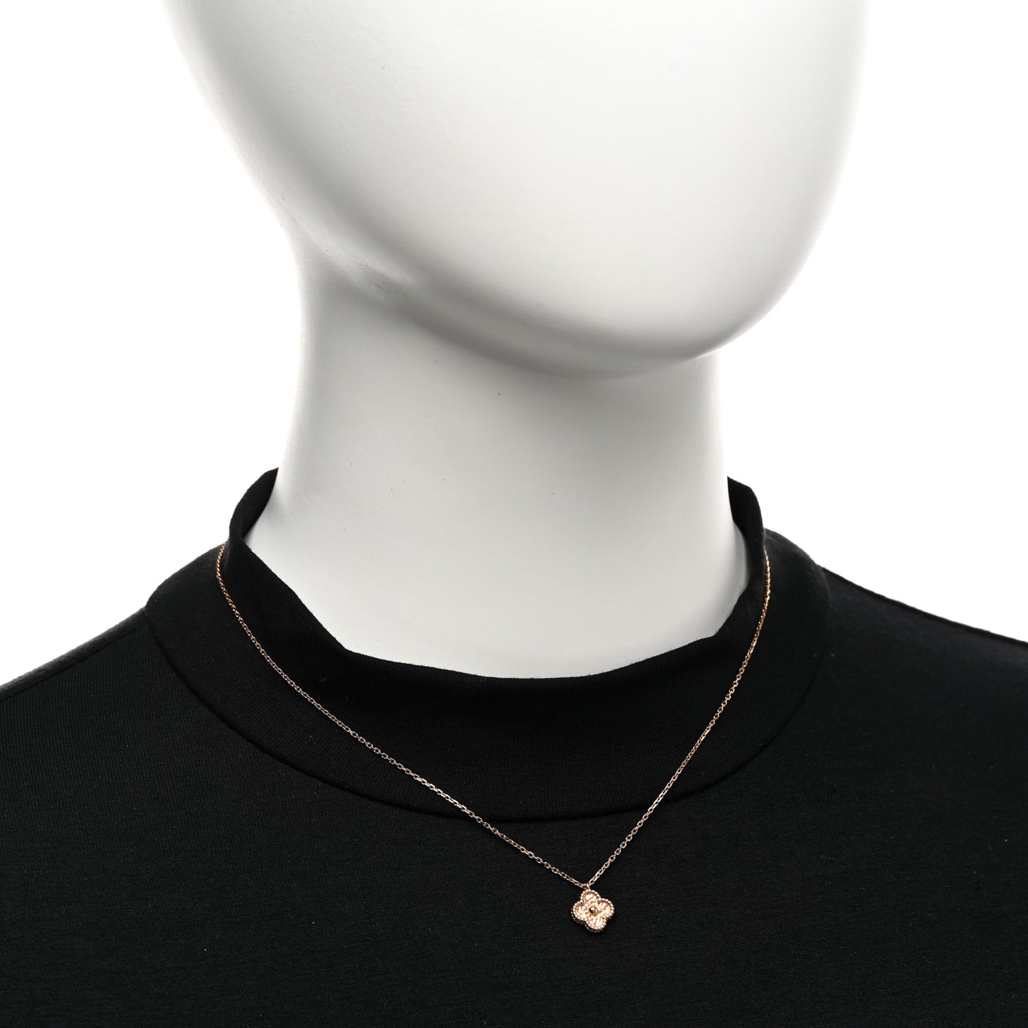 18K Rose Gold Sweet Alhambra Pendant Necklace
