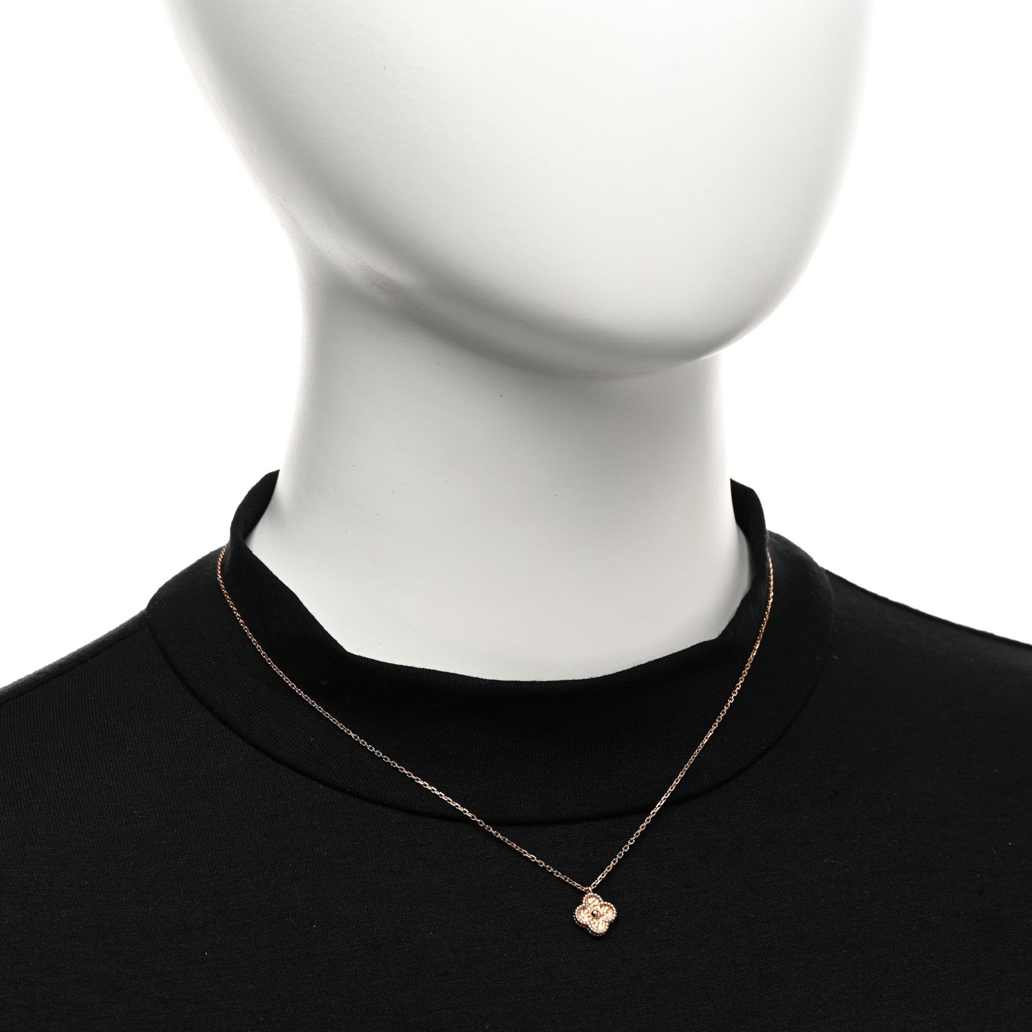 Van Cleef & Arpels 18K Rose Gold Sweet Alhambra Pendant Necklace 2 of 5