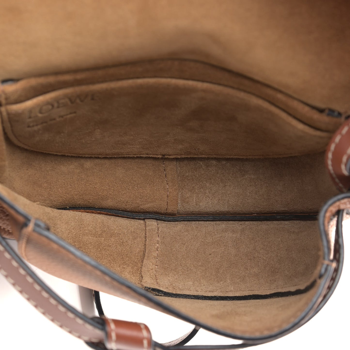 Grained Calfskin Mini Gate Crossbody Bag Caramel Pecan