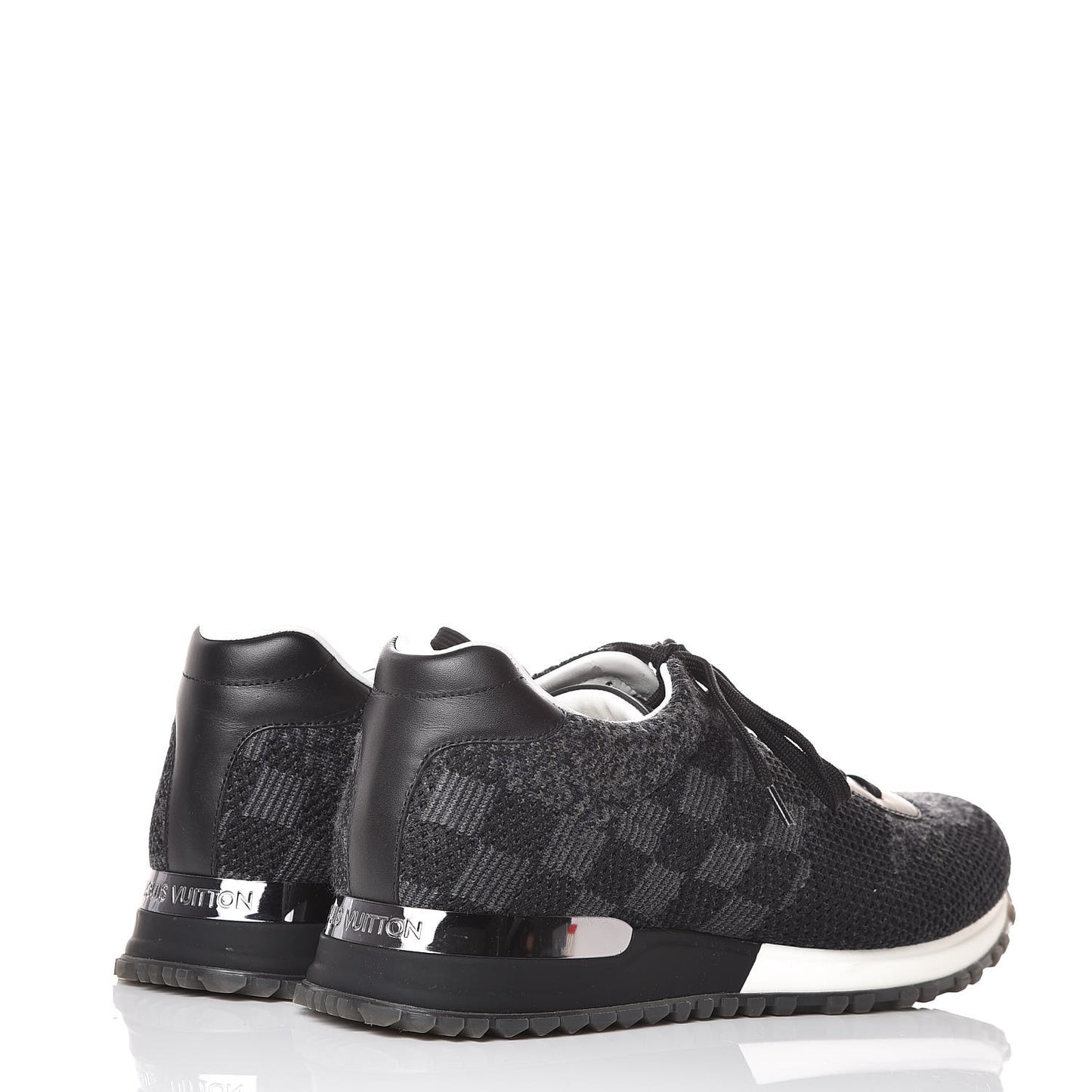 Calfskin Damier Run Away Sneakers 7 Graphite