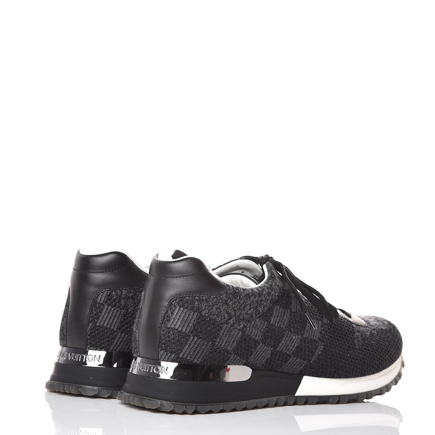 Louis Vuitton Calfskin Damier Run Away Sneakers 7 Graphite 4 of 9