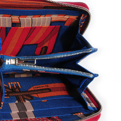 Hermes Epsom Silk'in Compact Wallet Rubis 6 of 10