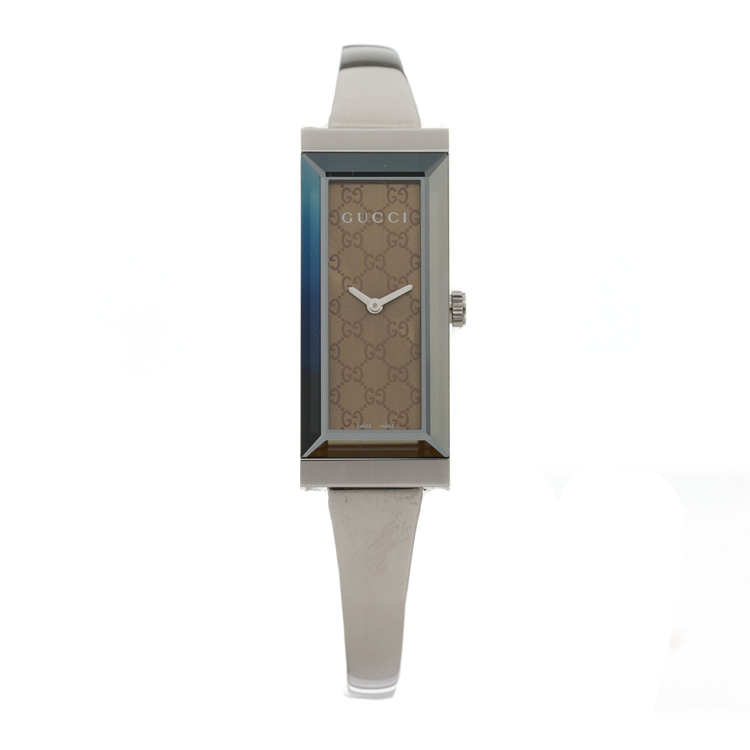 Gucci Stainless Steel 14mm G-Frame Quartz Watch Brown 1 of 4