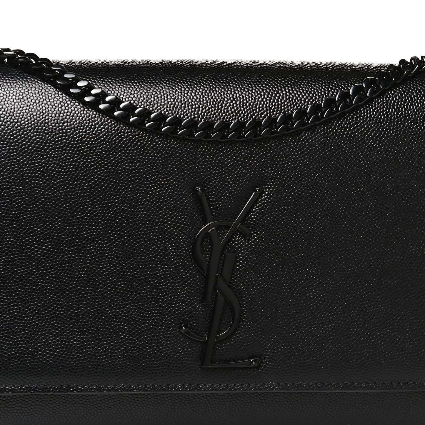 Grain De Poudre Medium Classic Monogram Kate Satchel Black