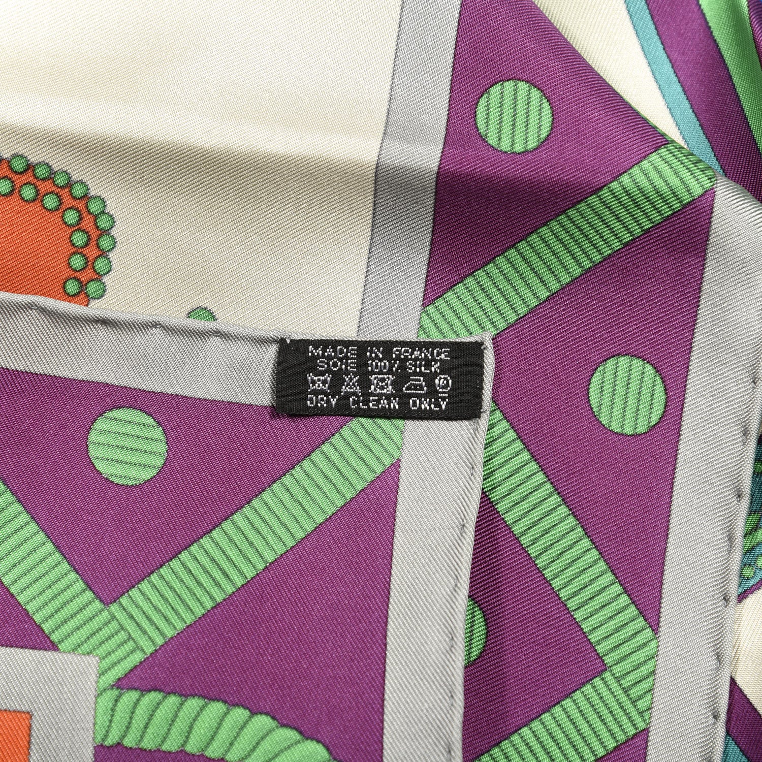 Hermes Silk Balade En Berline Scarf 90 Mastic Vert Juane 3 of 3