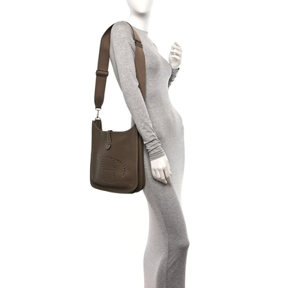 Hermes Taurillon Clemence Evelyne III PM Etoupe 2 of 9