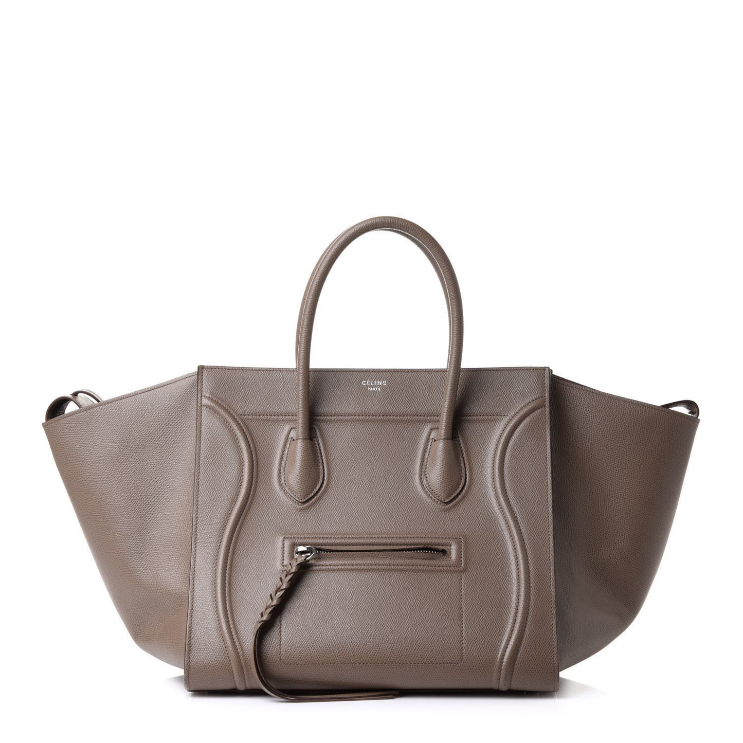 Grained Calfskin Medium Phantom Luggage Taupe