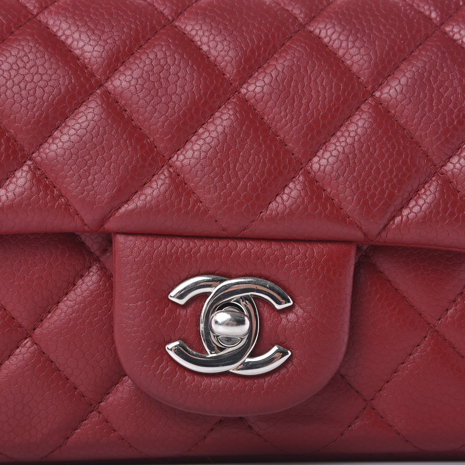 Chanel Caviar Quilted Mini Rectangular Flap Red 7 of 9