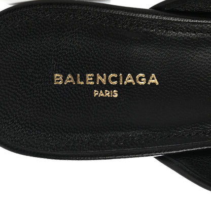 Balenciaga Goatskin Pointed Toe Knife Mules 37 Black 7 of 8