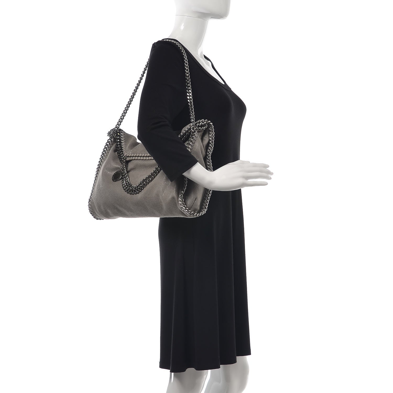 Stella McCartney Shaggy Deer Falabella Fold Over Tote Grey 3 of 7