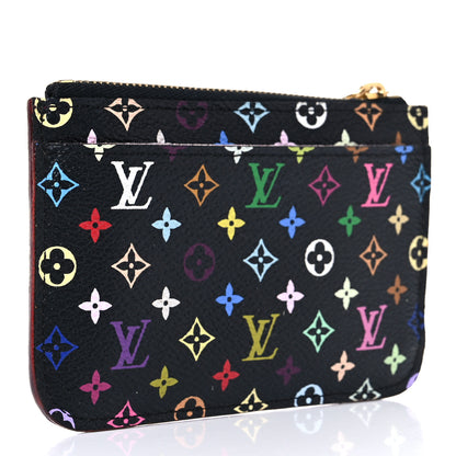 Louis Vuitton Monogram Multicolor Key Pouch Black Grenade 3 of 10