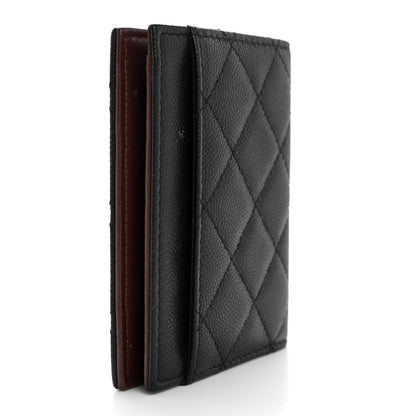 Chanel Caviar Quilted Card Holder Wallet Black 3 of 12