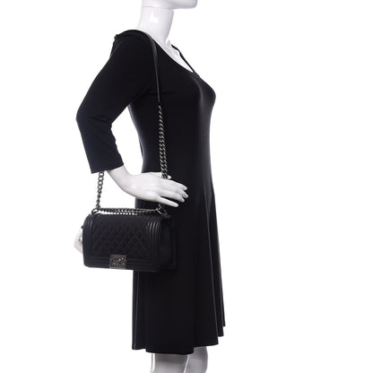 Chanel Caviar Quilted Medium Boy Flap Black 2 of 11