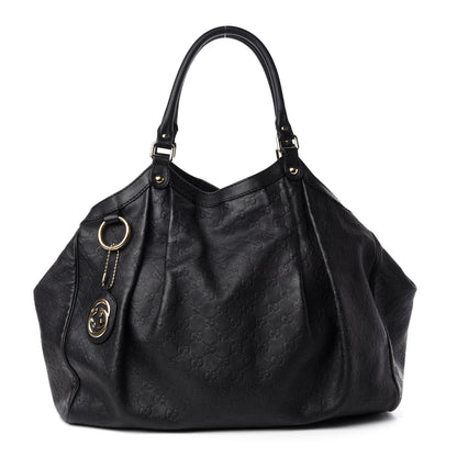 Gucci Guccissima Large Sukey Tote Black 1 of 17