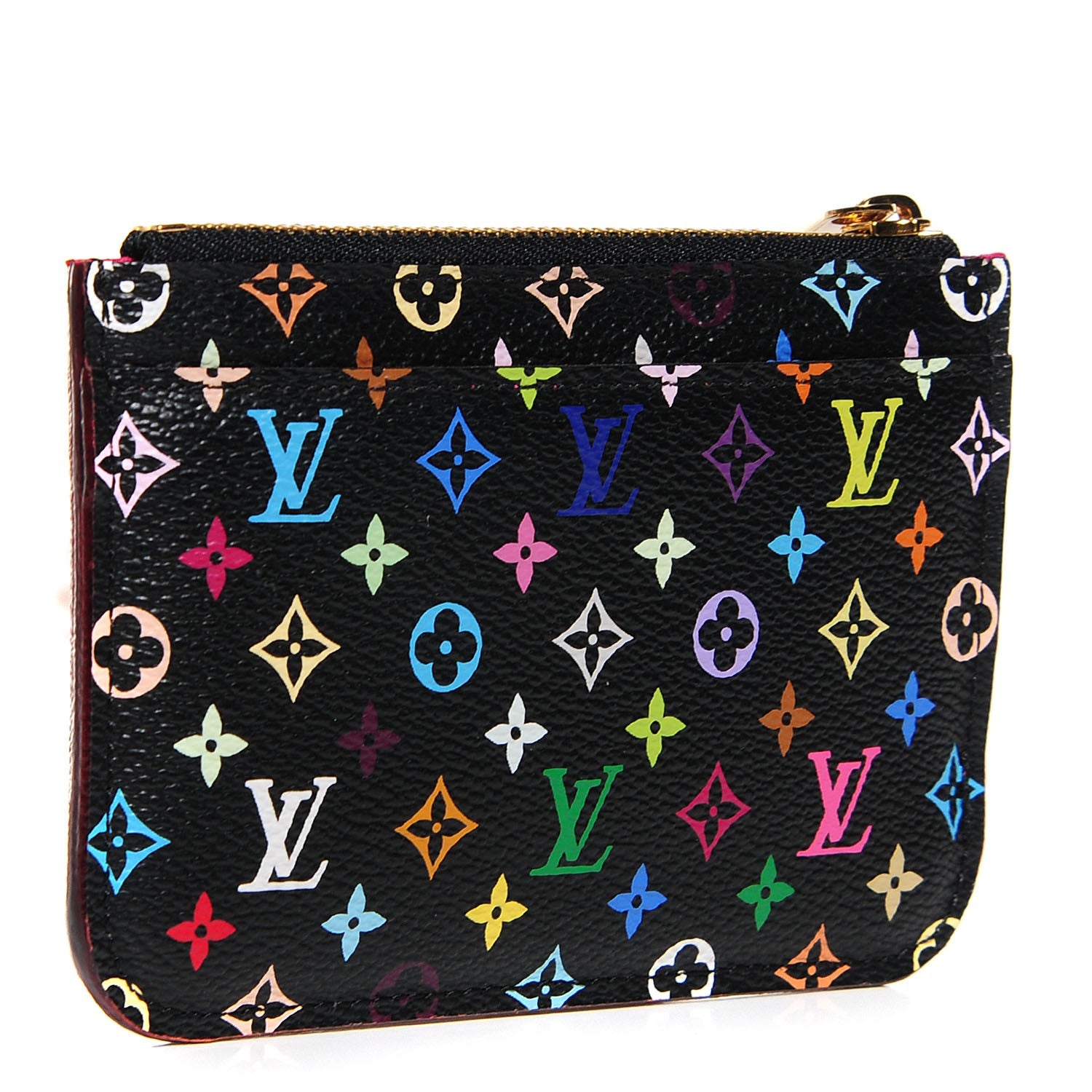 Louis Vuitton Monogram Multicolor Key Pouch Black Grenade 3 of 8