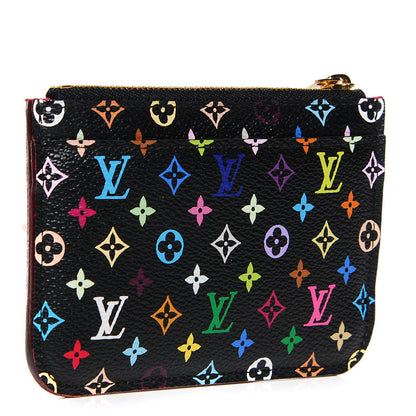 Louis Vuitton Monogram Multicolor Key Pouch Black Grenade 3 of 8
