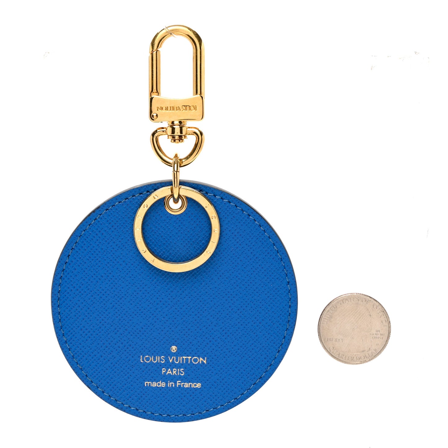 Monogram 2019 Christmas Animation Venice Bag Charm Key Ring Blue