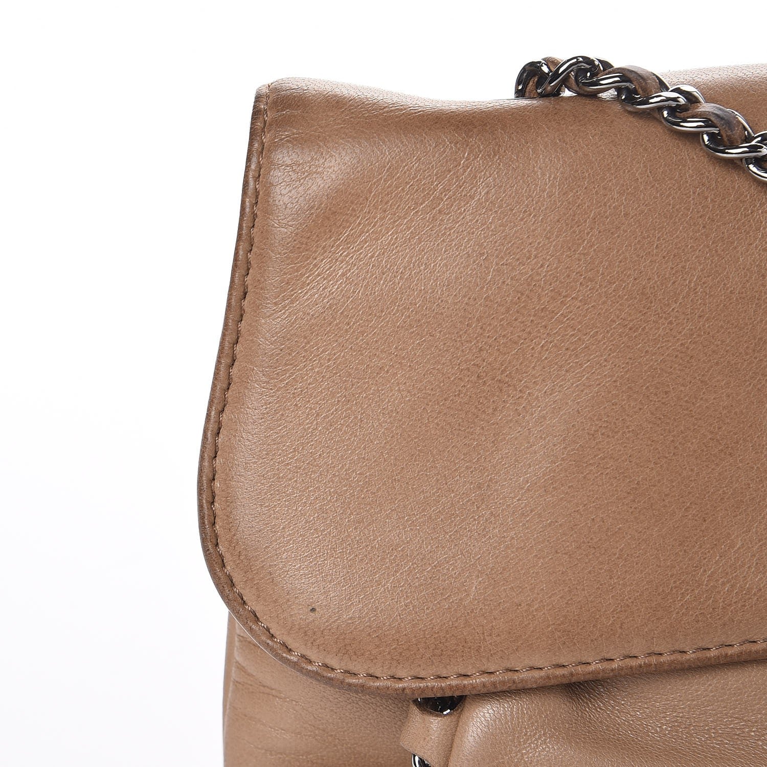 Chanel Lambskin Chain Flap Beige 12 of 20