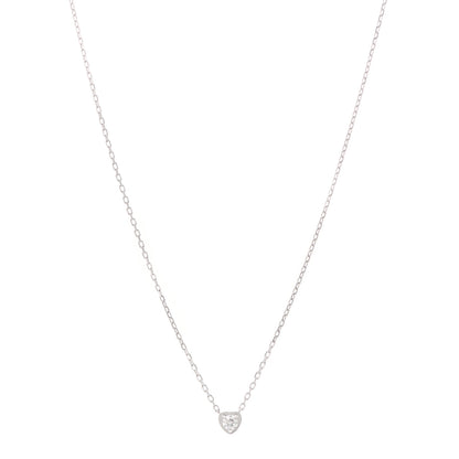 Cartier 18K White Gold Diamond D'Amour Heart Pendant Necklace 1 of 5