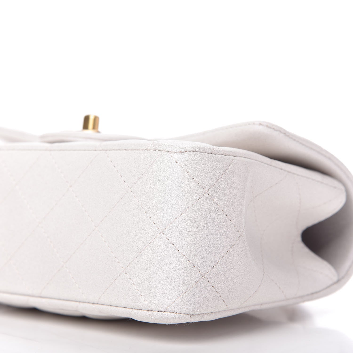 Chanel Iridescent Lambskin Quilted Mini Top Handle Rectangular Flap White 7 of 11