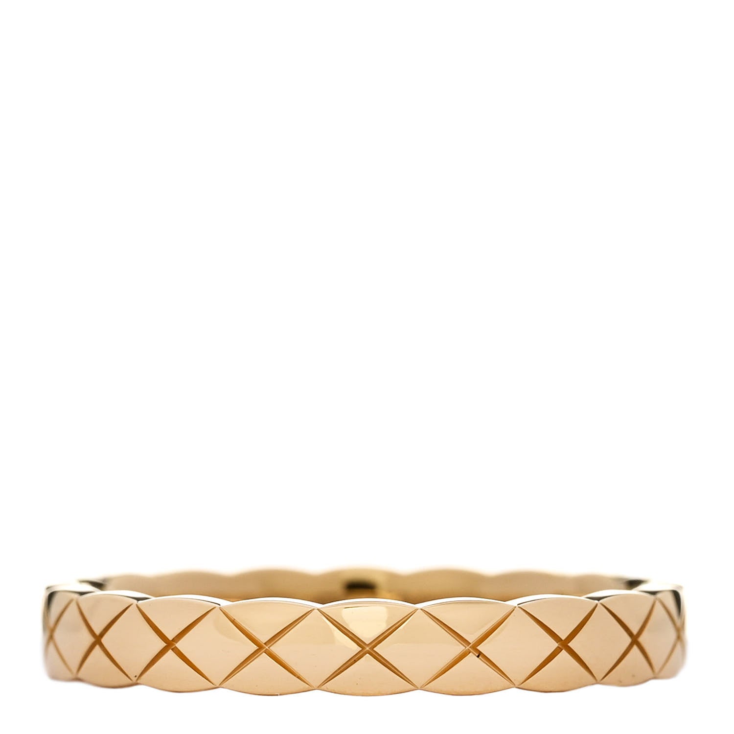 Chanel 18K Yellow Gold Mini Coco Crush Ring 60 9 1 of 5