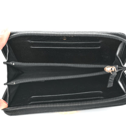 Chanel Iridescent Glazed Calfskin Quilted Small Boy Zip Around Wallet Black 5 of 12