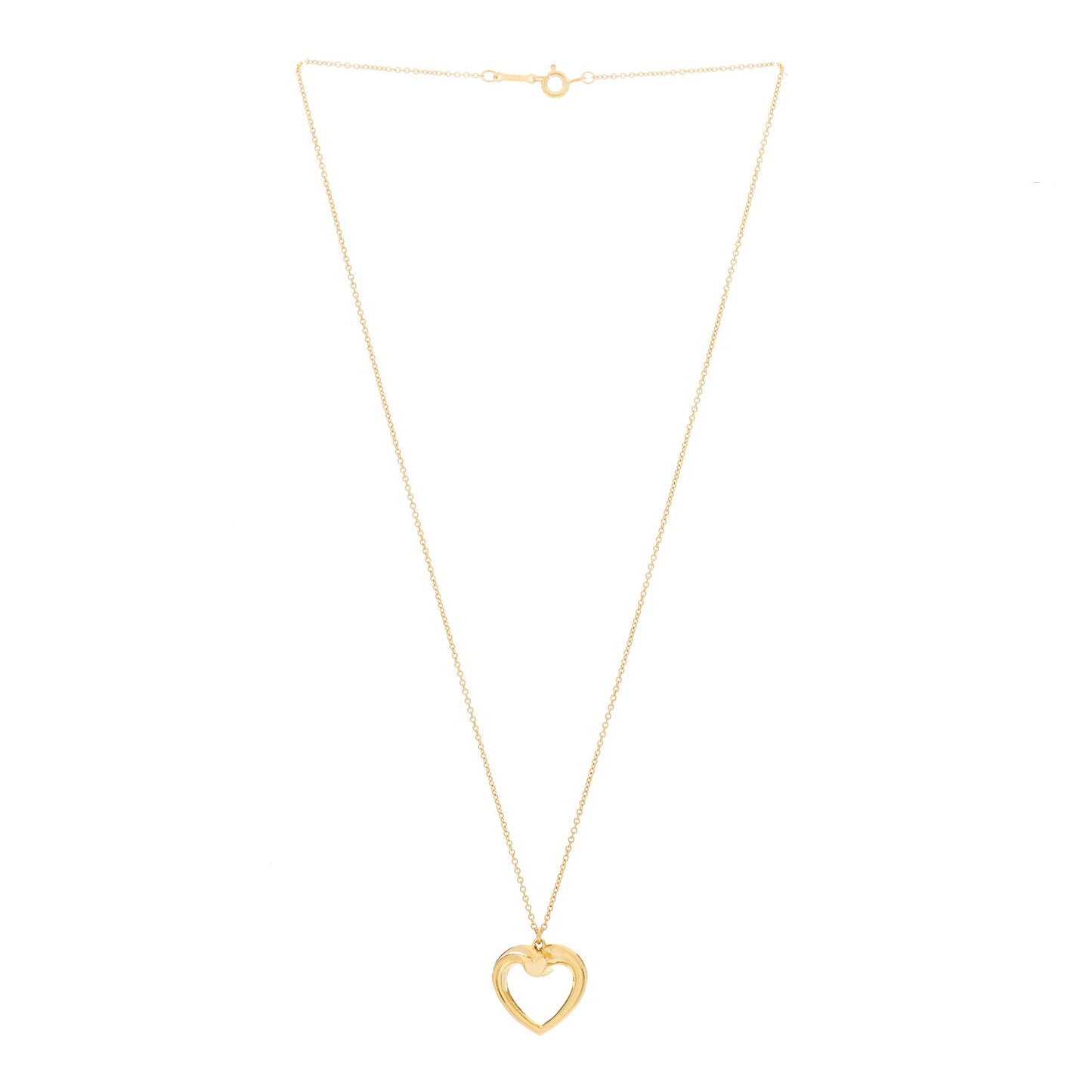 18K Yellow Gold Paloma Picasso Tenderness Heart Pendant Necklace