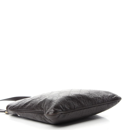 Gucci Guccissima Small Flat Messenger Bag Dark Brown 4 of 10