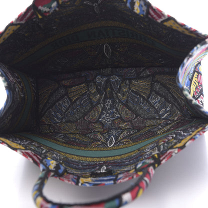 Christian Dior Canvas Embroidered Butterfly Book Tote Black Multicolor 5 of 10