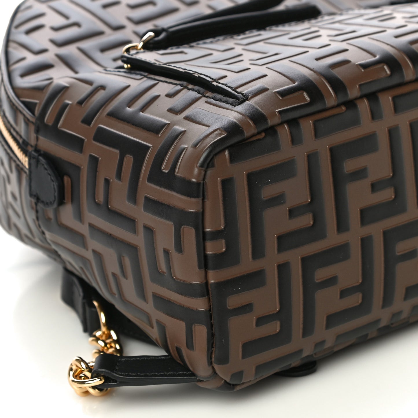 Vitello Bi-Color FF 1974 Embossed Mini Backpack Maya Black
