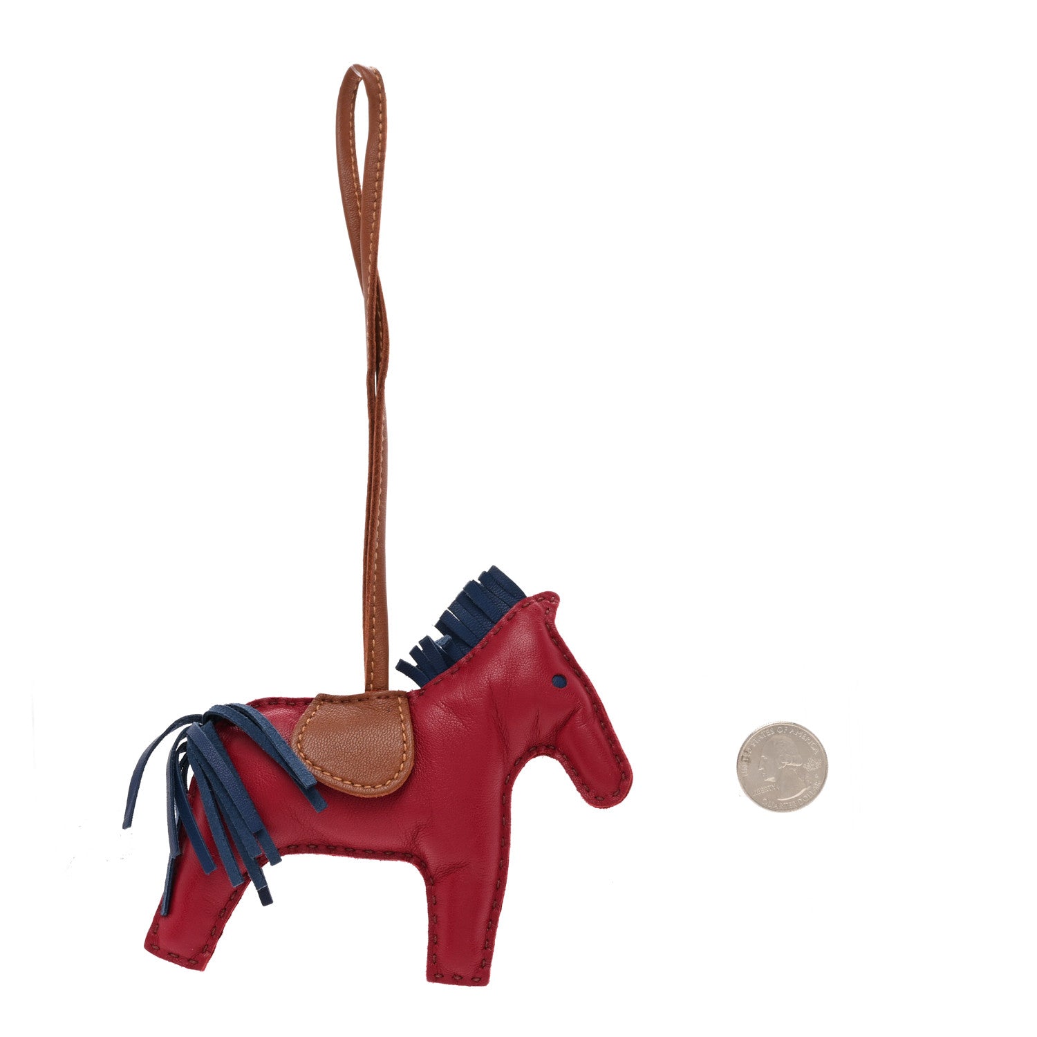 Hermes Milo Lambskin Grigri Rodeo Horse Bag Charm MM 2 of 3