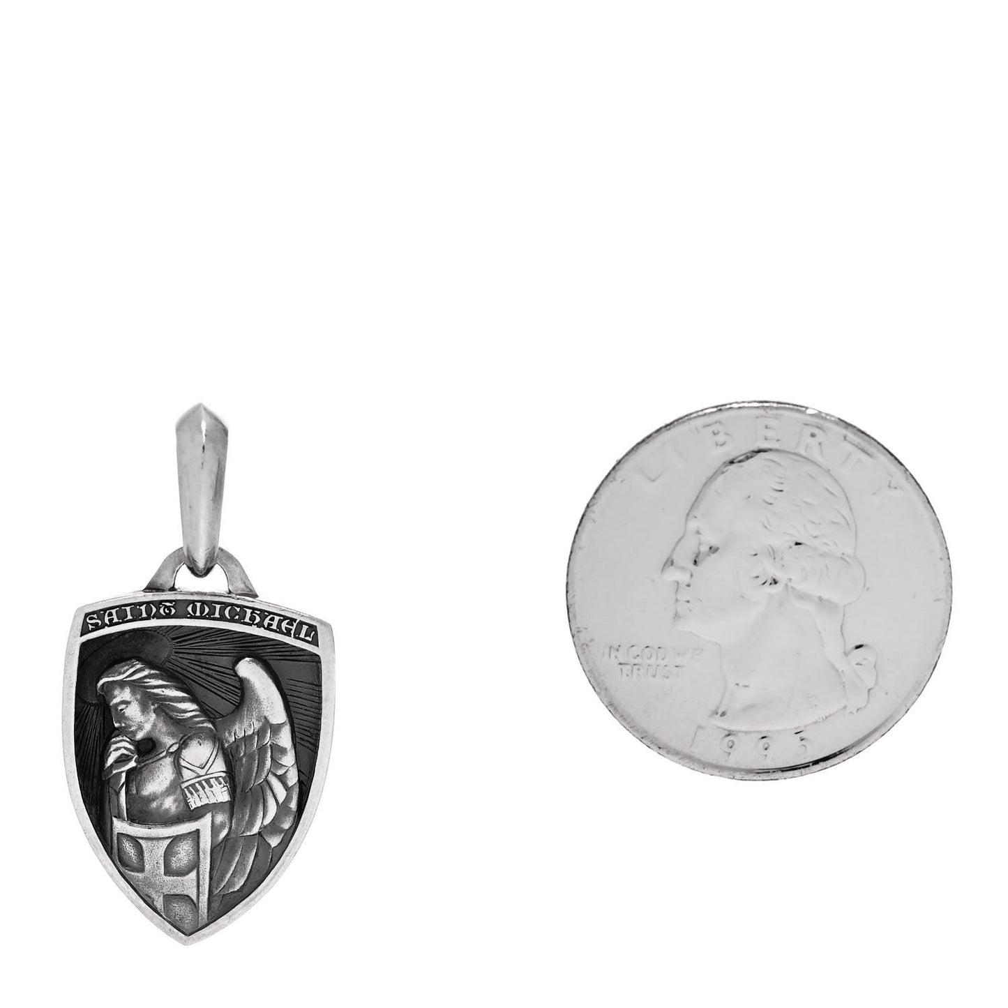 Sterling Silver St. Michael Amulet Pendant