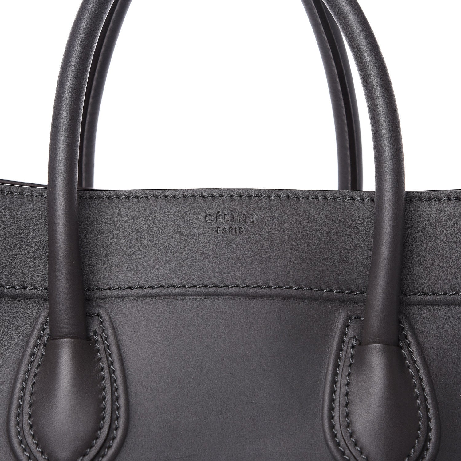 Celine Smooth Calfskin Medium Phantom Luggage Grey 10 of 10