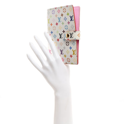 Louis Vuitton Monogram Multicolor Small Ring Agenda Cover White Litchi 2 of 9