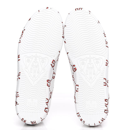 Gucci Calfskin GucciGhost Print Mens Ace Sneakers 7 White Hibiscus Red 5 of 10