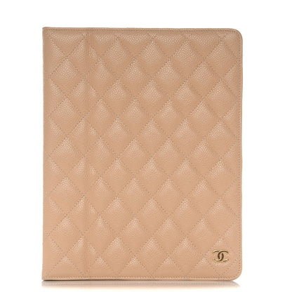 Chanel Caviar Quilted iPad Case Light Beige 1 of 8