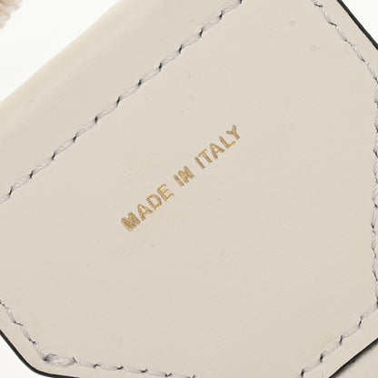 Fendi Cannete Ribbon Poly Vitello Century Logo Adjustable Strap You White Garza Ecru 5 of 7