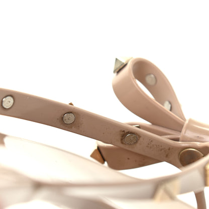 Valentino Garavani PVC Jelly Rockstud Bow Thong Sandals 37 Poudre 8 of 8