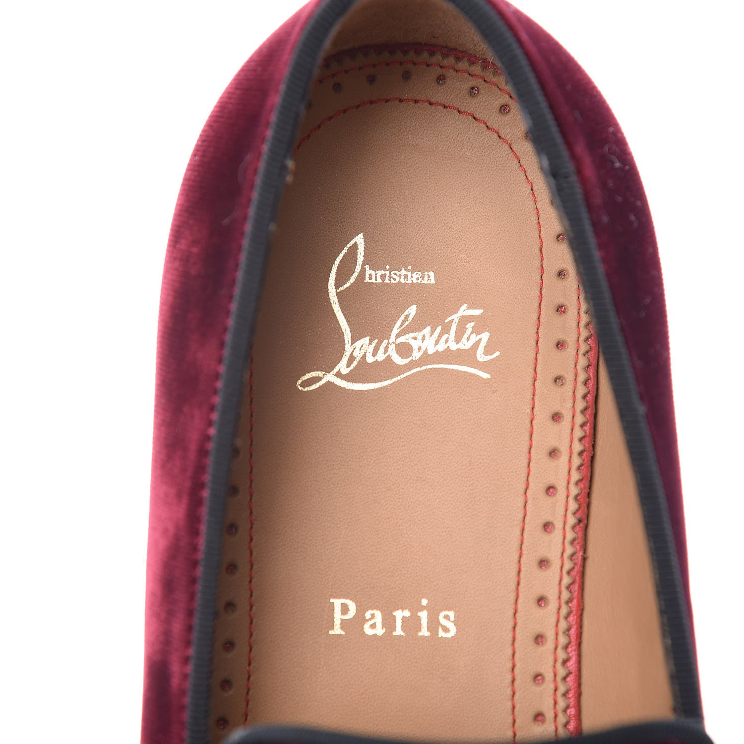 Christian Louboutin Patent Velvet Spikes Mens Captain Loubi Flat Loafers 41 Cramoisi Black 7 of 13