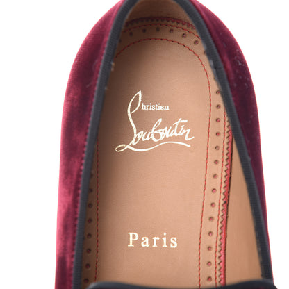 Christian Louboutin Patent Velvet Spikes Mens Captain Loubi Flat Loafers 41 Cramoisi Black 7 of 13