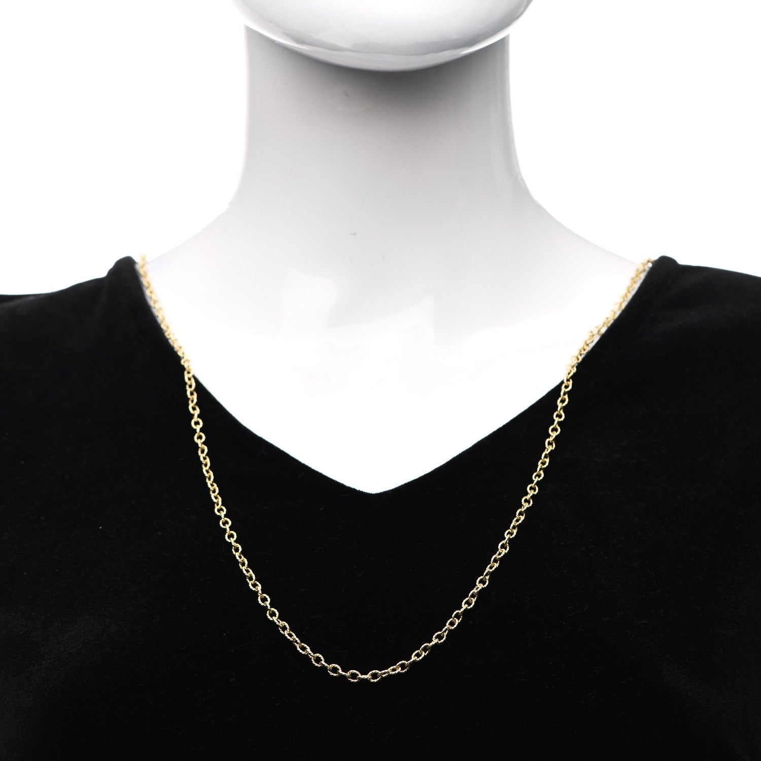 David Yurman 18K Yellow Gold 4mm Cable Rolo Chain Necklace 36" 2 of 4