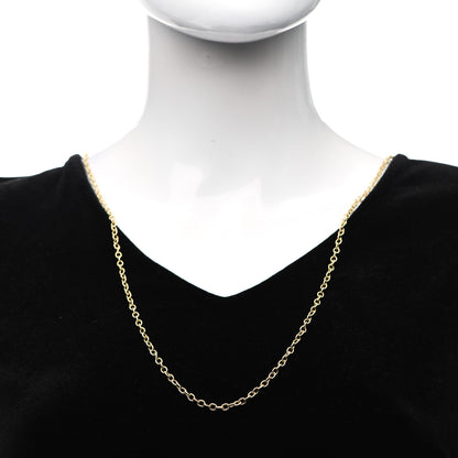 David Yurman 18K Yellow Gold 4mm Cable Rolo Chain Necklace 36" 2 of 4