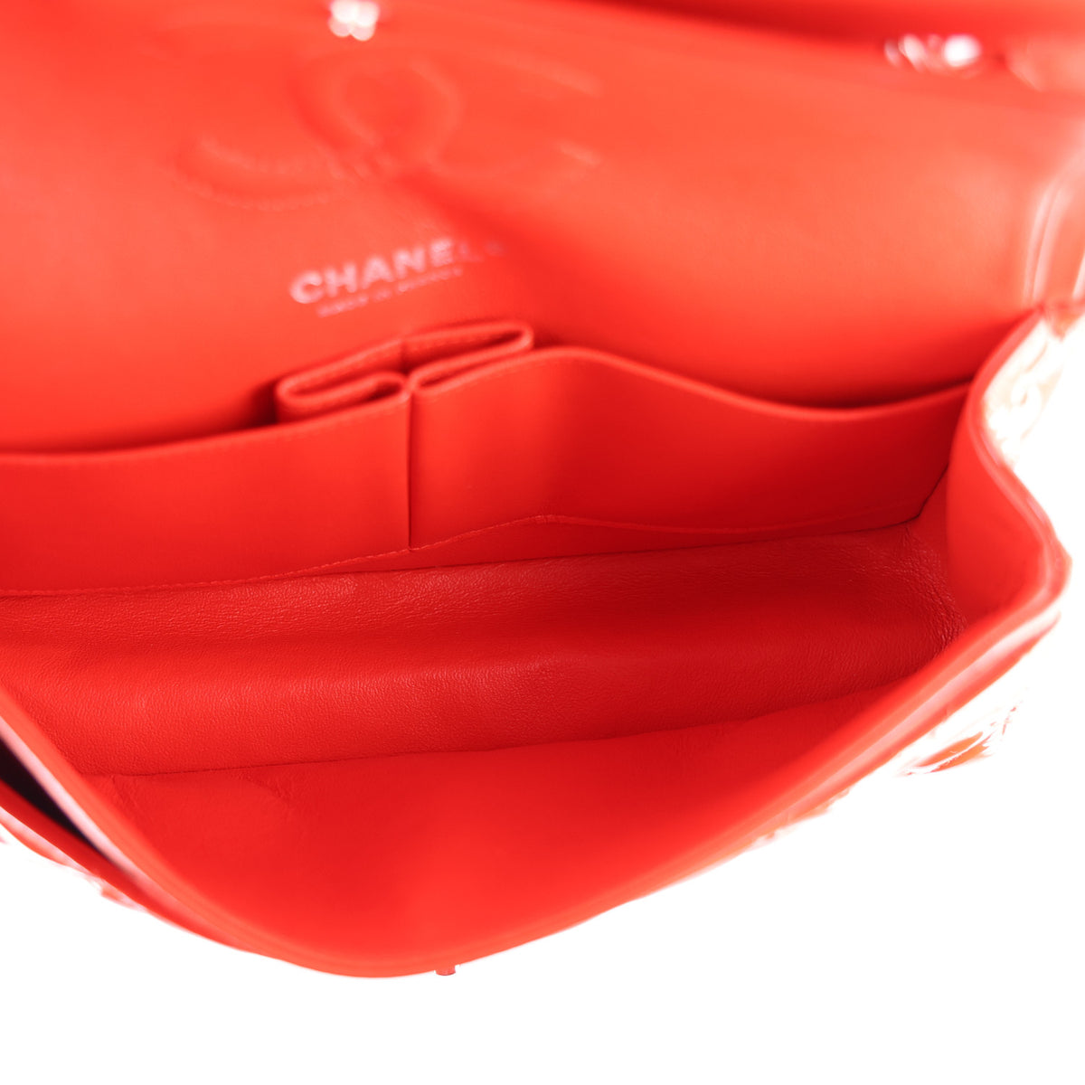 Chanel Patent Quilted Medium Double Flap Red 5 of 10